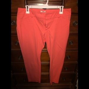Merona stretch modern pants in coral